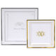 Design Your Own Personalized Banded Square Plastic Plates Image 2 of 6